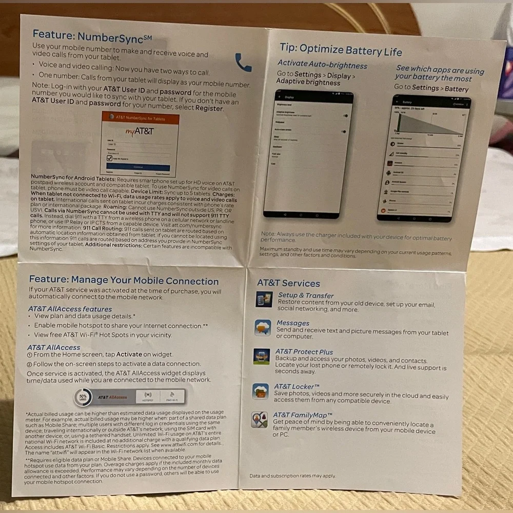 AT&T TREK 2 HD Model:K88 16GB Tablet